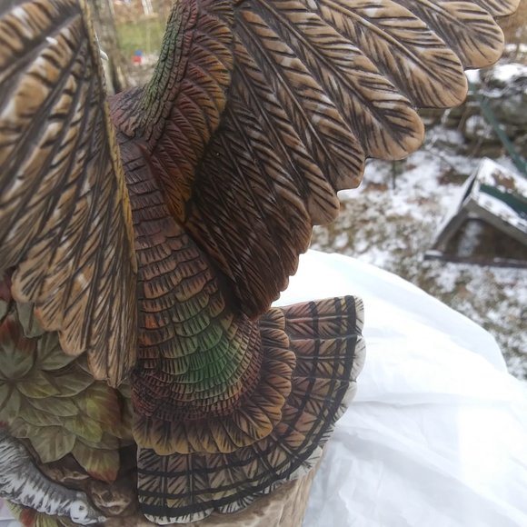 Vintage Austin Nichols Wild Turkey Porcelain Decanter 1984 Turkey with Poults - Picture 8 of 16